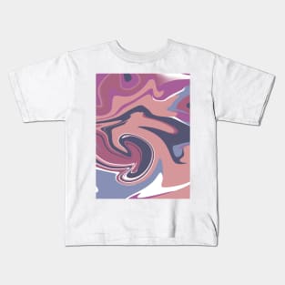 Purple fluid abstract pattern Kids T-Shirt